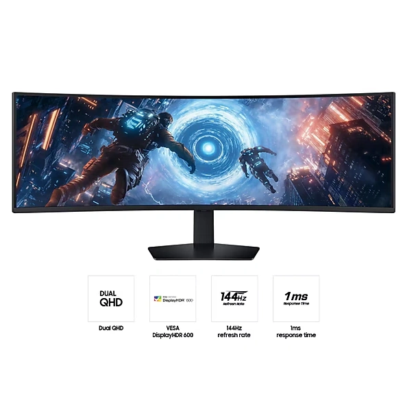 Samsung Odyssey G9 G91F LS49FG912EEXXV Gaming Monitor - 49 inch, Dual QHD (5120 x 1440), 32:9, VA, 144Hz, Curved 1000R 15 Samsung Odyssey G9 G91F LS49FG912EEXXV Gaming Monitor - 49 inch, Dual QHD (5120 x 1440), 32:9, VA, 144Hz, Curved 1000R - Ảnh 15
