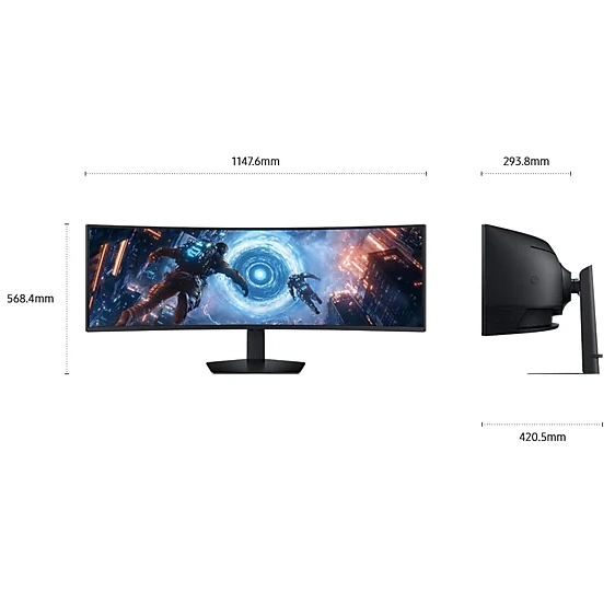 Samsung Odyssey G9 G91F LS49FG912EEXXV Gaming Monitor - 49 inch, Dual QHD (5120 x 1440), 32:9, VA, 144Hz, Curved 1000R 16 Samsung Odyssey G9 G91F LS49FG912EEXXV Gaming Monitor - 49 inch, Dual QHD (5120 x 1440), 32:9, VA, 144Hz, Curved 1000R - Ảnh 16