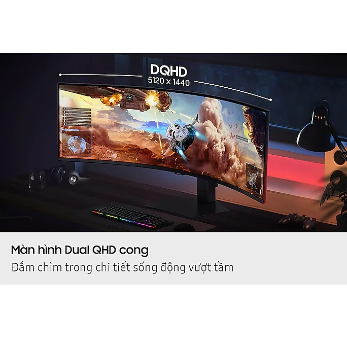 Samsung Odyssey G9 G91F LS49FG912EEXXV Gaming Monitor - 49 inch, Dual QHD (5120 x 1440), 32:9, VA, 144Hz, Curved 1000R 17 Samsung Odyssey G9 G91F LS49FG912EEXXV Gaming Monitor - 49 inch, Dual QHD (5120 x 1440), 32:9, VA, 144Hz, Curved 1000R - Ảnh 17