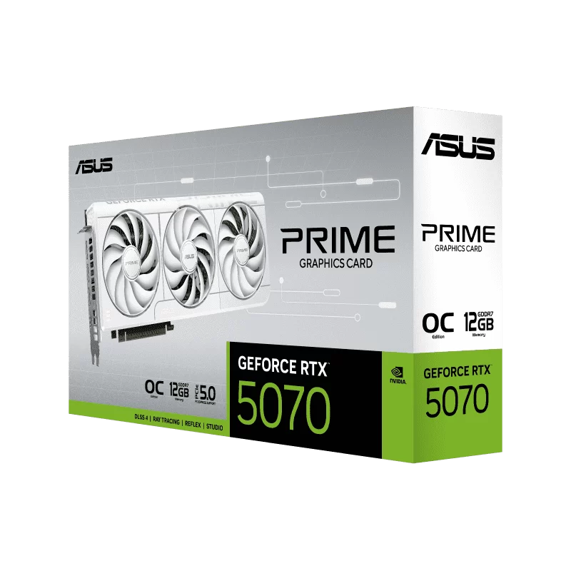 ASUS PRIME GeForce RTX 5070 White OC 12GB GDDR7 (PRIME-RTX5070-O12G-WHITE) Graphics Card 9 ASUS PRIME GeForce RTX 5070 White OC 12GB GDDR7 (PRIME-RTX5070-O12G-WHITE) Graphics Card - Ảnh 9