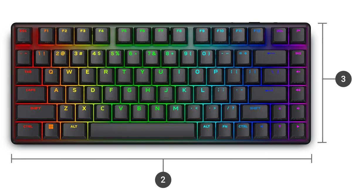 alienware pro keyboard pdp dimensions width depth