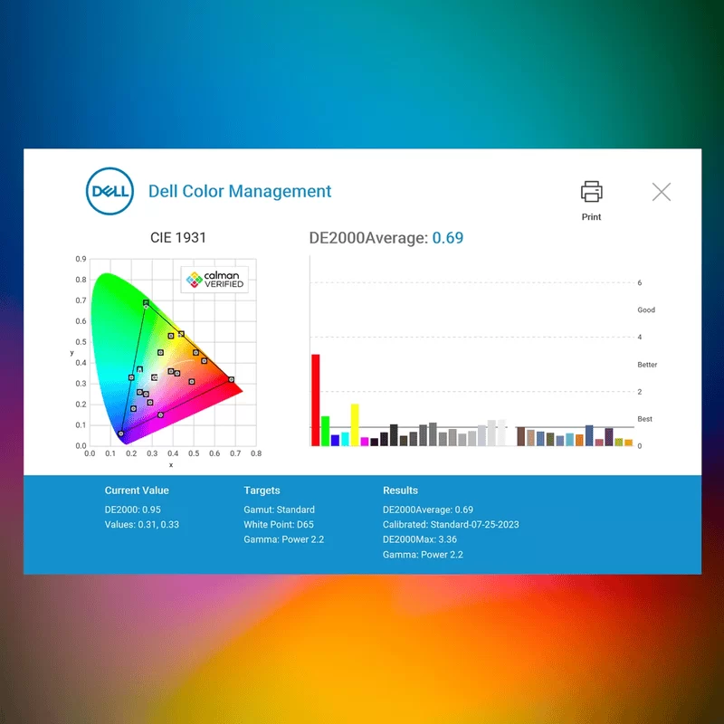 monitor u2725qe dell color mgmt2