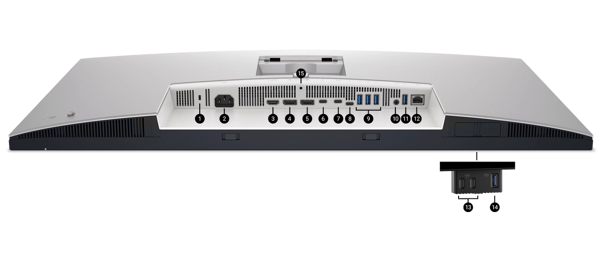 monitor u3225qe ports and slots