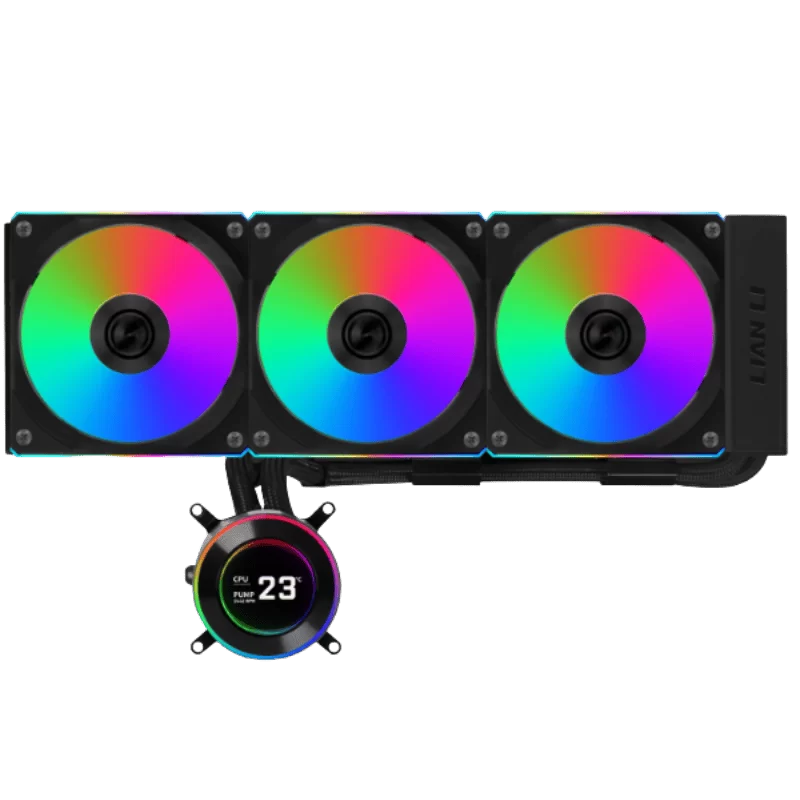 Lian Li Hydroshift II LCD-C 360CL Black AIO Liquid CPU Cooler - 3 x UNI FAN CL Wireless, 2.1 inch IPS 480×480 res LCD Screen 1 Lian Li Hydroshift II LCD-C 360CL Black AIO Liquid CPU Cooler - 3 x UNI FAN CL Wireless, 2.1 inch IPS 480×480 res LCD Screen