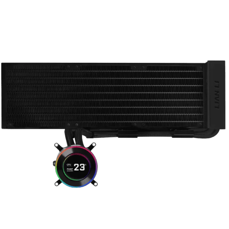Lian Li Hydroshift II LCD-C 360N Black AIO Liquid CPU Cooler - 2.1 inch IPS 480×480 res LCD Screen