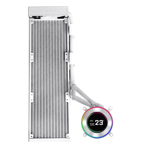 Lian Li Hydroshift II LCD-C 360N White AIO Liquid CPU Cooler - 2.1 inch IPS 480×480 res LCD Screen 2 Lian Li Hydroshift II LCD-C 360N White AIO Liquid CPU Cooler - 2.1 inch IPS 480×480 res LCD Screen - Ảnh 2