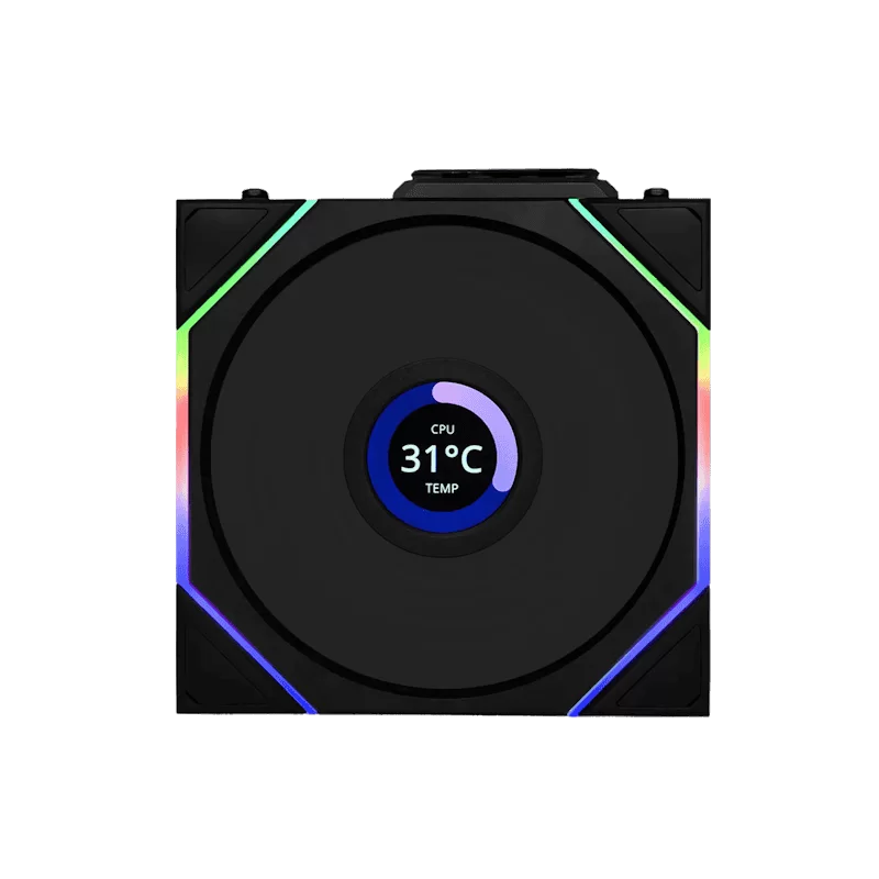 Lian Li UNI FAN TL120 LCD Wireless Single Black Fan (12TLLCD1W1B) - 1x 120mm fans, 2.4 GHz Wireless Signal for RGB & Fan Control 1 Lian Li UNI FAN TL120 LCD Wireless Single Black Fan (12TLLCD1W1B) - 1x 120mm fans, 2.4 GHz Wireless Signal for RGB & Fan Control