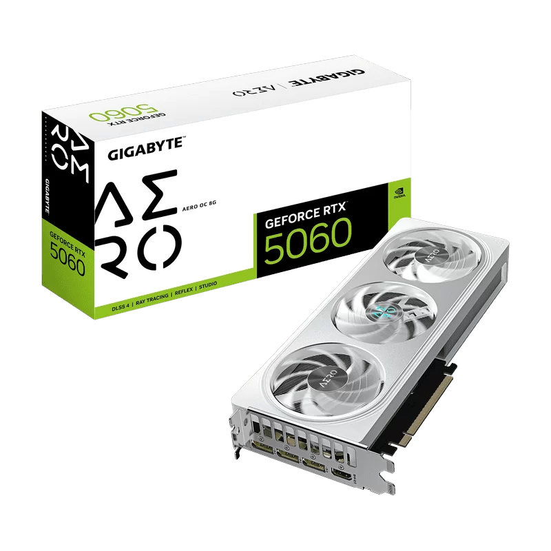 GIGABYTE GeForce RTX 5060 AERO OC 8G (GV-N5060AERO OC-8GD) Graphics Card 1 GIGABYTE GeForce RTX 5060 AERO OC 8G (GV-N5060AERO OC-8GD) Graphics Card
