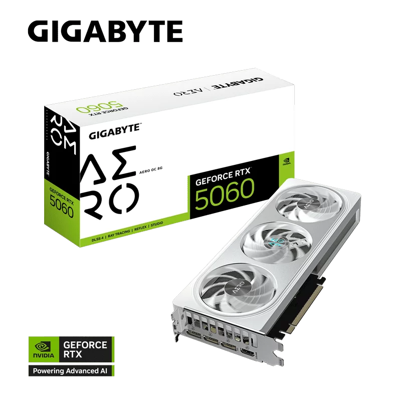GIGABYTE GeForce RTX 5060 AERO OC 8G (GV-N5060AERO OC-8GD) Graphics Card 2 GIGABYTE GeForce RTX 5060 AERO OC 8G (GV-N5060AERO OC-8GD) Graphics Card - Ảnh 2