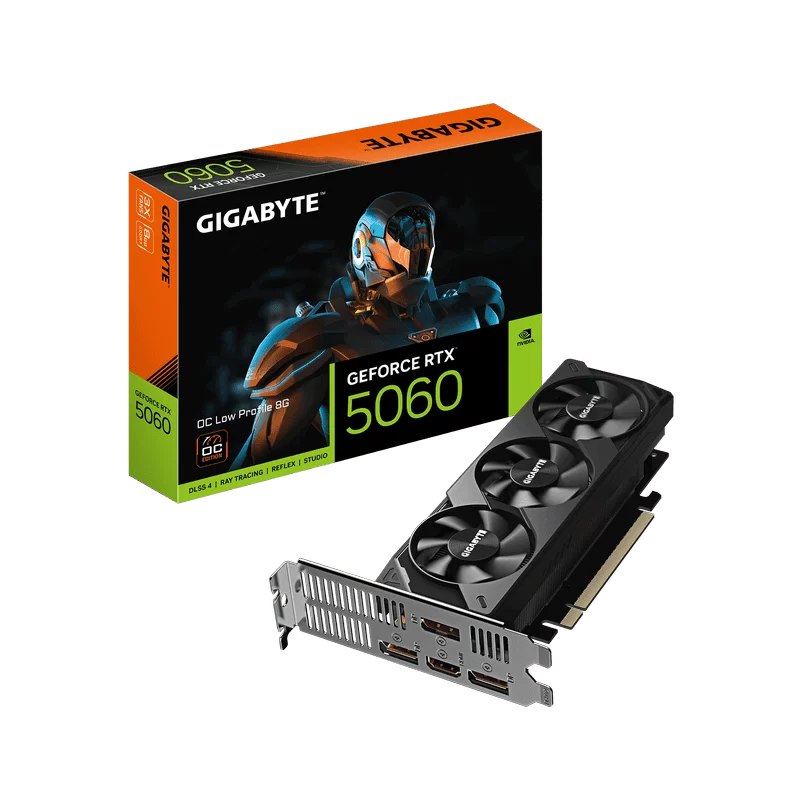 GIGABYTE GeForce RTX 5060 OC Low Profile 8G (GV-N5060OC-8GL) Graphics Card 1 GIGABYTE GeForce RTX 5060 OC Low Profile 8G (GV-N5060OC-8GL) Graphics Card