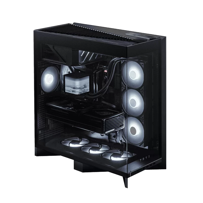 TRYX LUCA L70 Black Gaming Case - E-ATX, Mid Tower, Tempered Glass