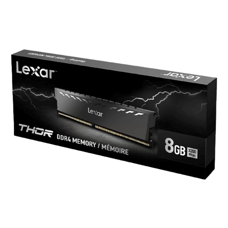 Lexar Thor Black 8GB (1x8GB) DDR4 Memory Kit - 3200MHz CL16 (LD4BU008G-R3200GSXG) 3 Lexar Thor Black 8GB (1x8GB) DDR4 Memory Kit - 3200MHz CL16 (LD4BU008G-R3200GSXG) - Ảnh 3