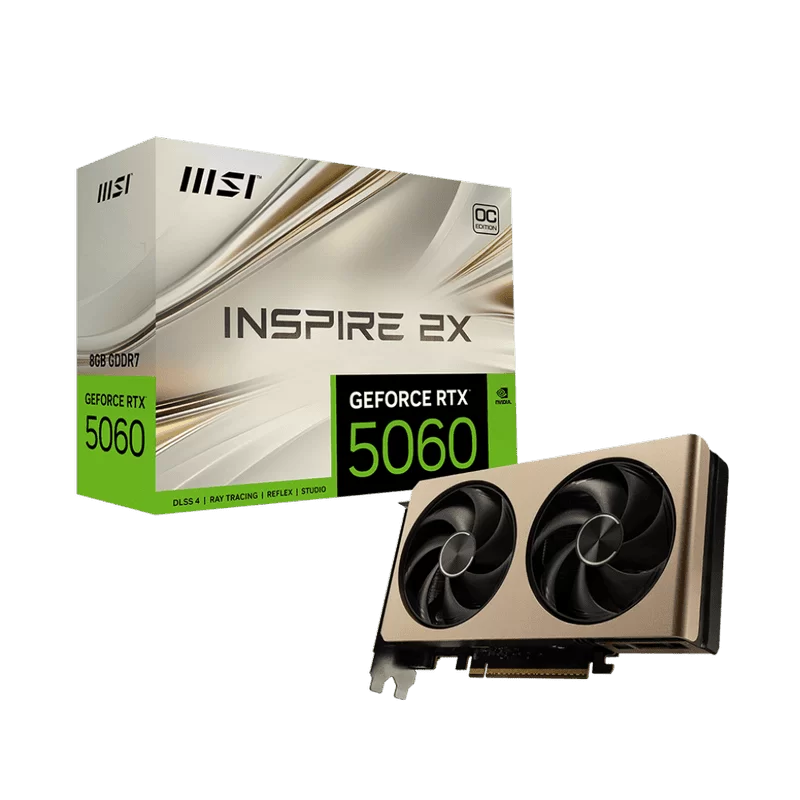 MSI GeForce RTX 5060 8G INSPIRE 2X OC Graphics Card