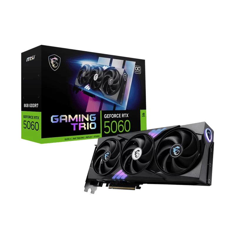 MSI GeForce RTX 5060 8G GAMING TRIO OC Graphics Card