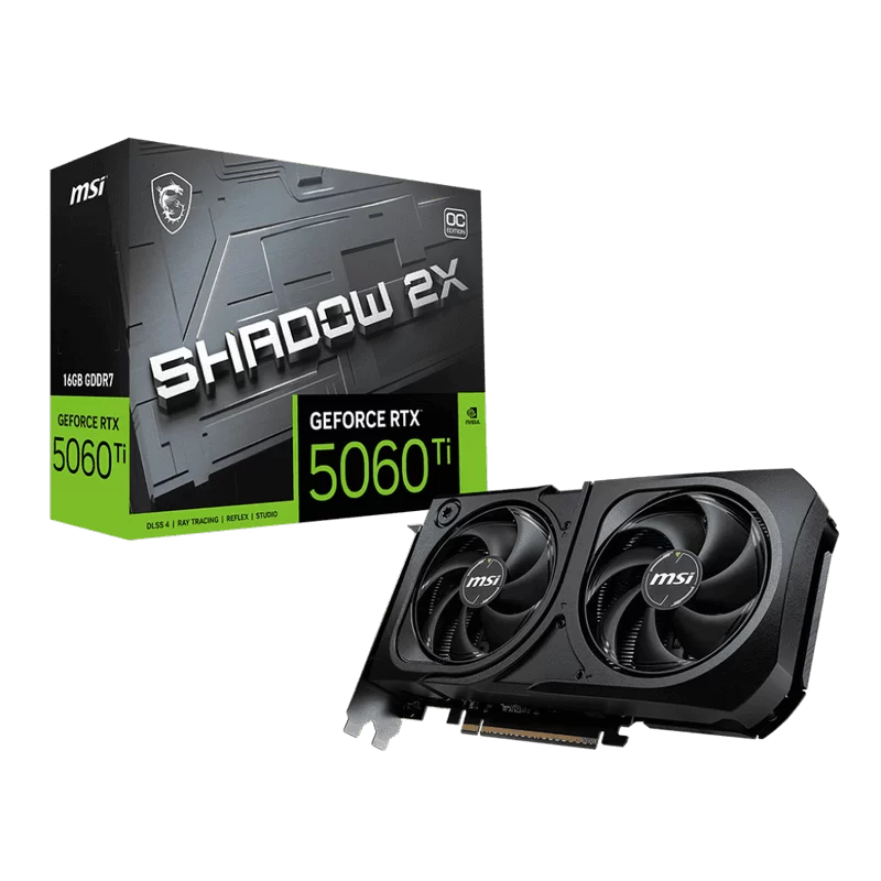 MSI GeForce RTX 5060Ti 16G SHADOW 2X OC PLUS Graphics Card