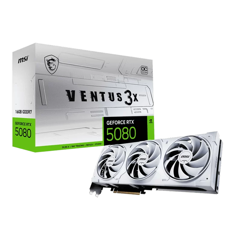 MSI GeForce RTX 5080 16G VENTUS 3X OC WHITE Graphics Card