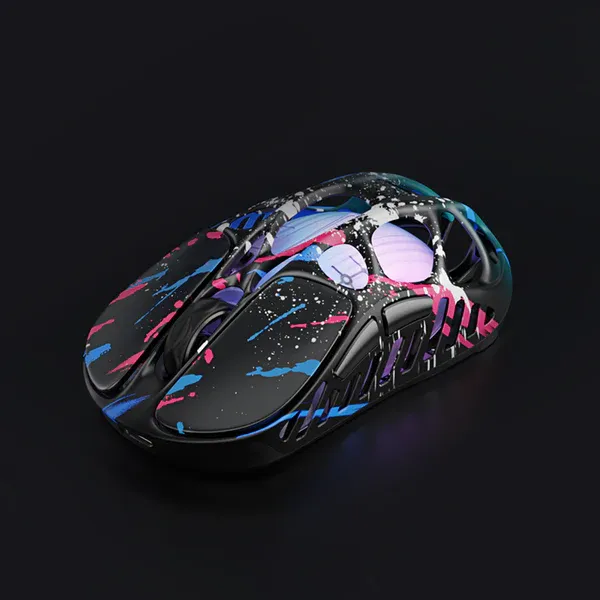 GravaStar Mercury X Pro Special Edition Neon Graffiti Gaming Mouse - 49g, 8000Hz polling rate, Tri-Mode, RGB Lighting 2 GravaStar Mercury X Pro Special Edition Neon Graffiti Gaming Mouse - 49g, 8000Hz polling rate, Tri-Mode, RGB Lighting - Ảnh 2