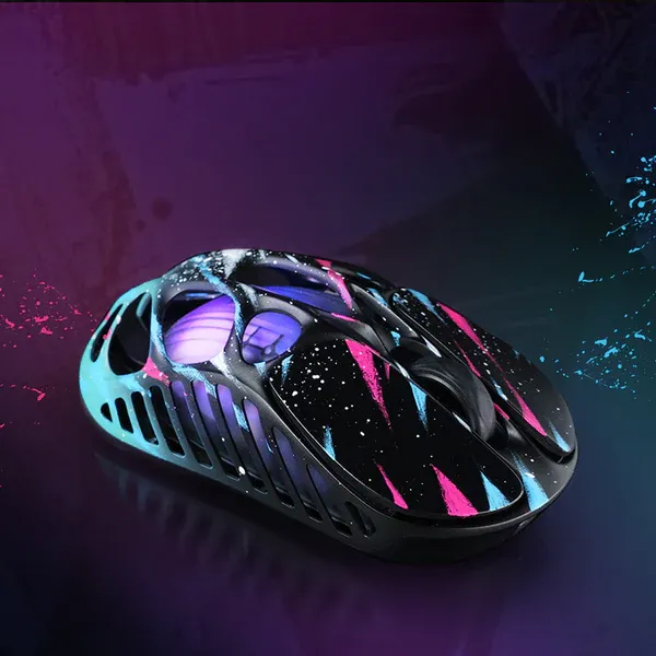 GravaStar Mercury X Pro Special Edition Neon Graffiti Gaming Mouse - 49g, 8000Hz polling rate, Tri-Mode, RGB Lighting 4 GravaStar Mercury X Pro Special Edition Neon Graffiti Gaming Mouse - 49g, 8000Hz polling rate, Tri-Mode, RGB Lighting - Ảnh 4