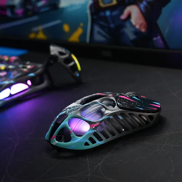 GravaStar Mercury X Pro Special Edition Neon Graffiti Gaming Mouse - 49g, 8000Hz polling rate, Tri-Mode, RGB Lighting 7 GravaStar Mercury X Pro Special Edition Neon Graffiti Gaming Mouse - 49g, 8000Hz polling rate, Tri-Mode, RGB Lighting - Ảnh 7