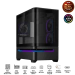 ASUS Prime AP202TG ARGB Black M-ATX Tempered Glass Case