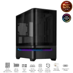 ASUS Prime AP202TG Black M-ATX Tempered Glass Case