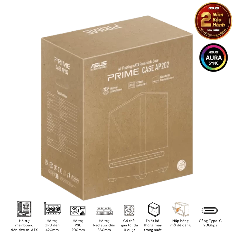 ASUS Prime AP202TG Black M-ATX Tempered Glass Case 19 ASUS Prime AP202TG Black M-ATX Tempered Glass Case - Ảnh 19