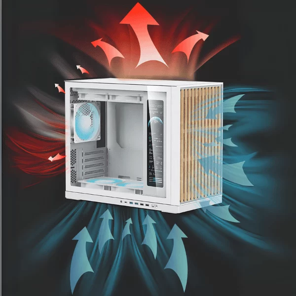Shiny Snake G600 White iTX Case 4 Shiny Snake G600 White iTX Case - Ảnh 4