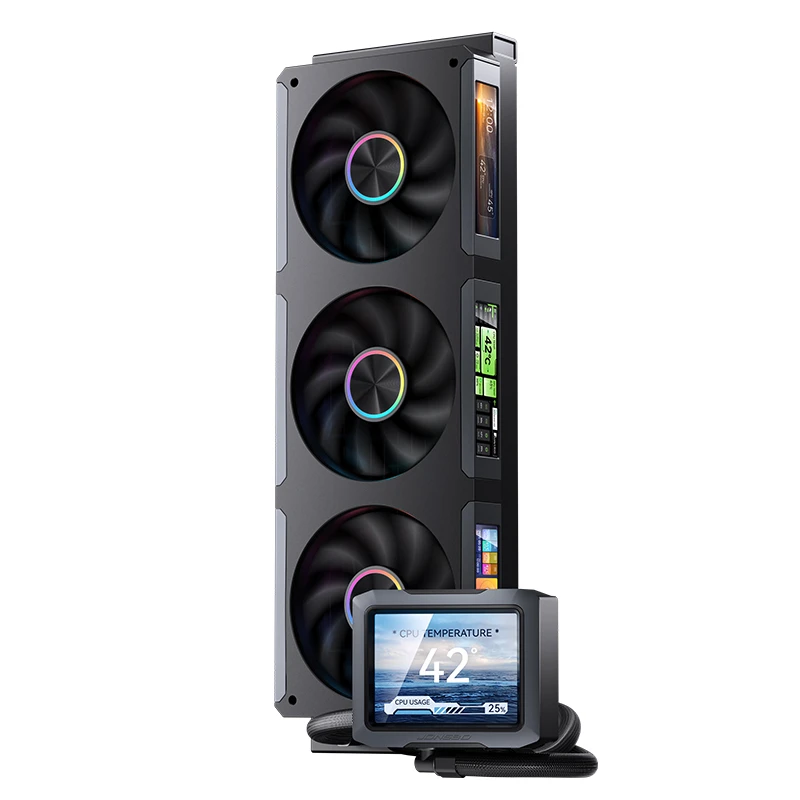 JONSBO TF3-360SCB Black AIO Liquid Cooling - 3.5 inches IPS Main Screen (640×480 px), 360mm radiator 4 JONSBO TF3-360SCB Black AIO Liquid Cooling - 3.5 inches IPS Main Screen (640×480 px), 360mm radiator - Ảnh 4