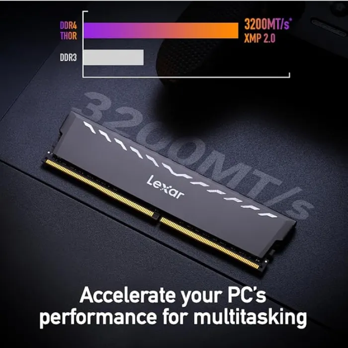 Lexar Thor Black 8GB (1x8GB) DDR4 Memory Kit - 3200MHz CL16 (LD4BU008G-R3200GSXG) 9 Lexar Thor Black 8GB (1x8GB) DDR4 Memory Kit - 3200MHz CL16 (LD4BU008G-R3200GSXG) - Ảnh 9