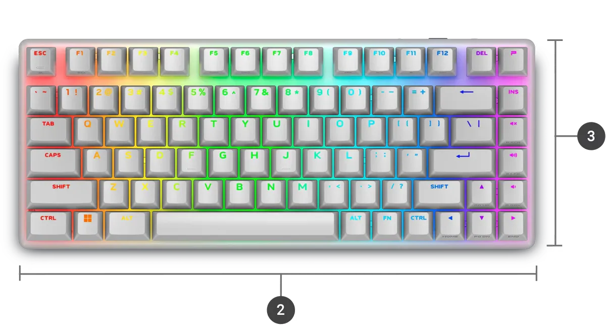 alienware pro keyboard ll pdp dimensions width depth