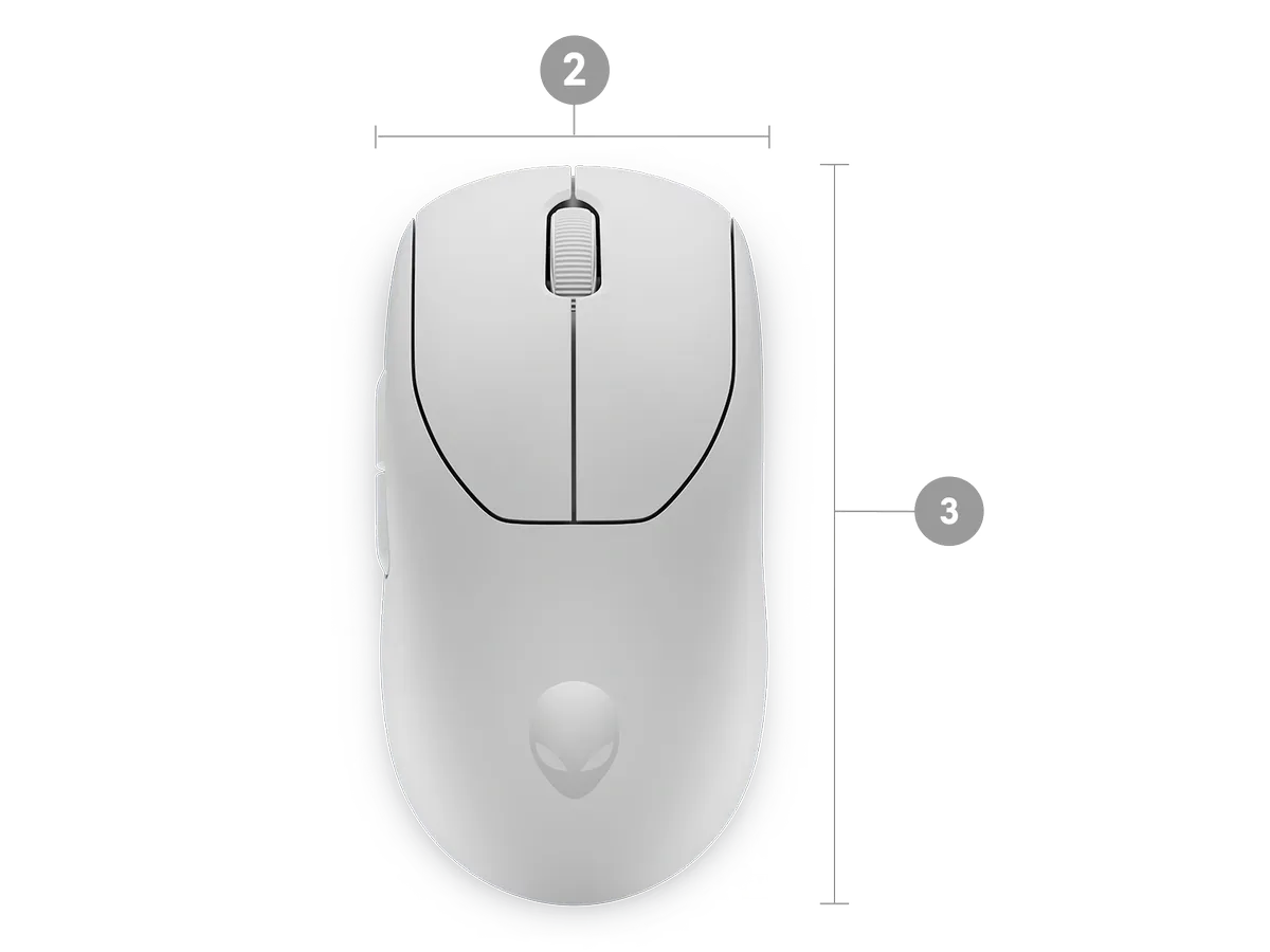 alienware pro mouse ll pdp dimension width length