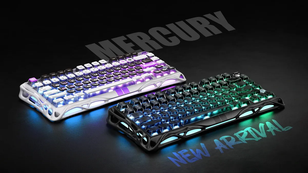 gravastar mercury v75 he gaming keyboard 75 percent hall effect magnetic switches 8khz polling rgb aluminum hot swappable 10