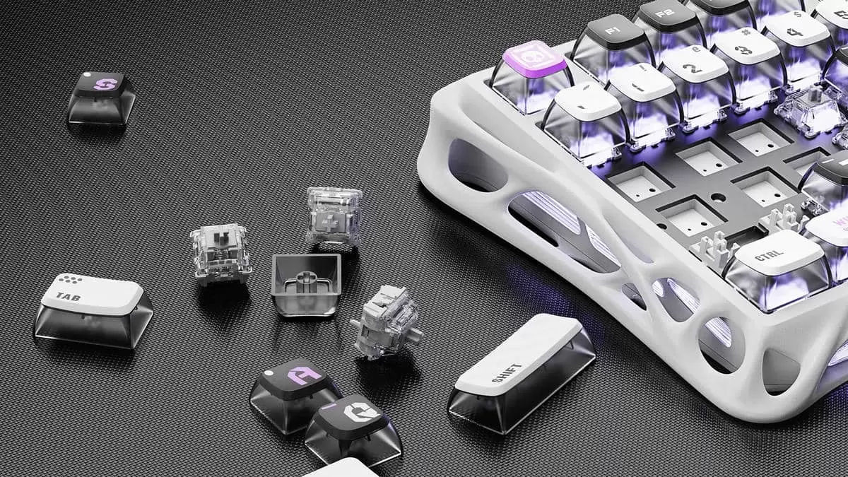 gravastar mercury v75 he gaming keyboard 75 percent hall effect magnetic switches 8khz polling rgb aluminum hot swappable 15