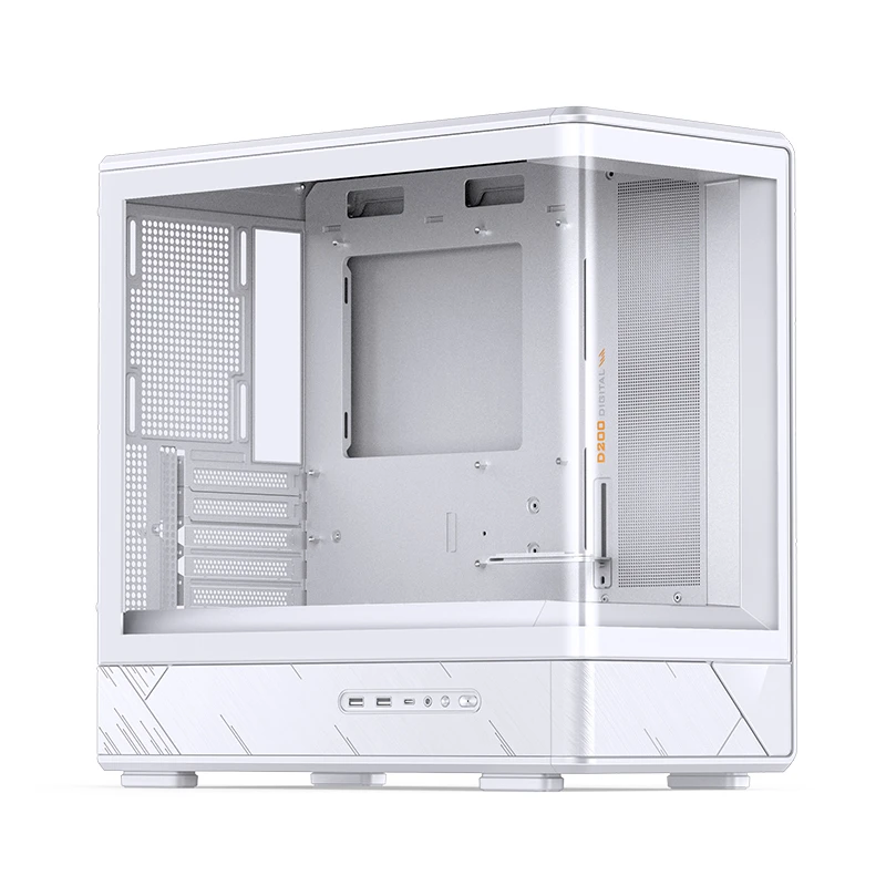 Jonsbo D200 White One-Piece Glass Panel Micro-ATX Tower Case 1 Jonsbo D200 White One-Piece Glass Panel Micro-ATX Tower Case