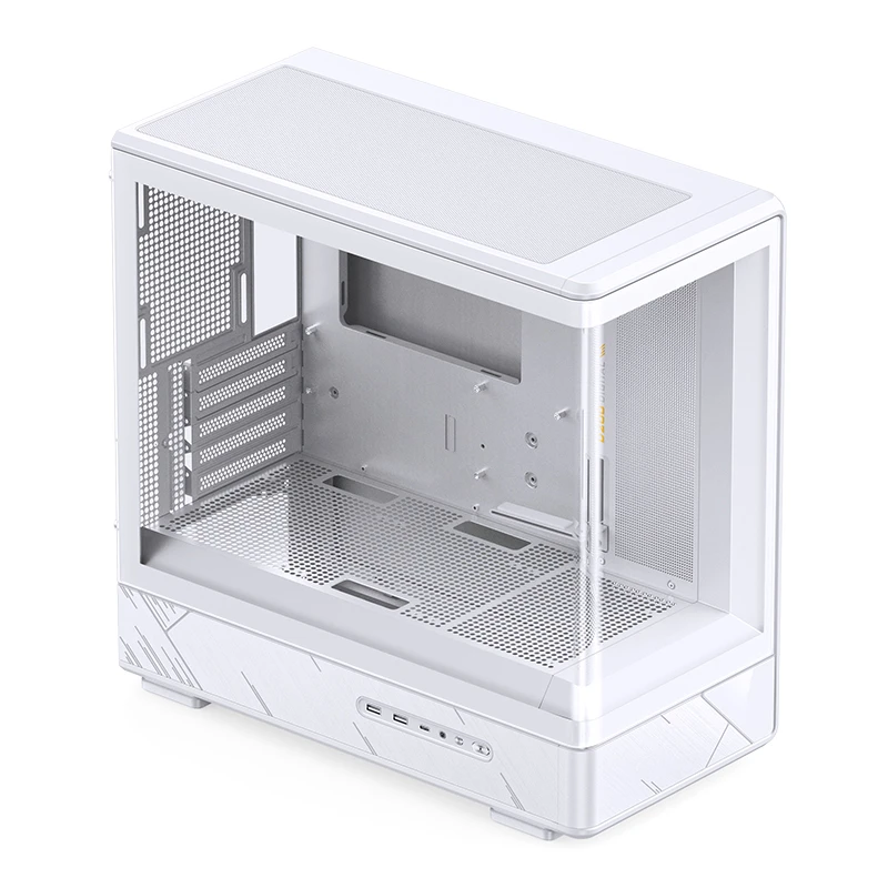Jonsbo D200 White One-Piece Glass Panel Micro-ATX Tower Case 3 Jonsbo D200 White One-Piece Glass Panel Micro-ATX Tower Case - Ảnh 3