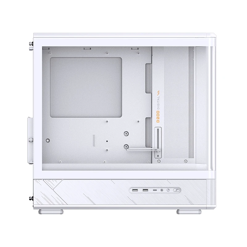 Jonsbo D200 White One-Piece Glass Panel Micro-ATX Tower Case 4 Jonsbo D200 White One-Piece Glass Panel Micro-ATX Tower Case - Ảnh 4