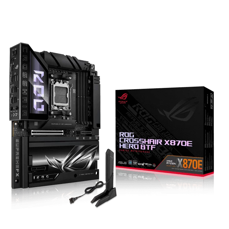 ASUS ROG CROSSHAIR X870E HERO BTF Mainboard 1 ASUS ROG CROSSHAIR X870E HERO BTF Mainboard