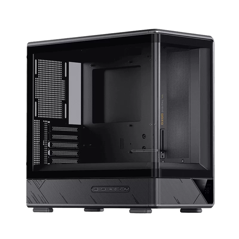 Jonsbo D200 Black One-Piece Glass Panel Micro-ATX Tower Case 1 Jonsbo D200 Black One-Piece Glass Panel Micro-ATX Tower Case