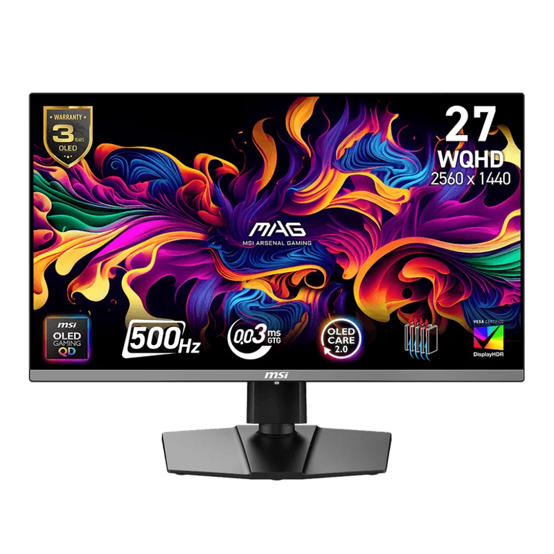 MSI MAG 272QP QD-OLED X50 Gaming Monitor - 27 inch 16:9 2K WQHD (2560x1440) 500Hz 0.03ms HDR 500 1 MSI MAG 272QP QD-OLED X50 Gaming Monitor - 27 inch 16:9 2K WQHD (2560x1440) 500Hz 0.03ms HDR 500