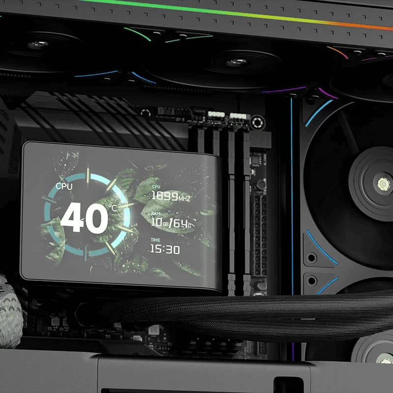 THERMALRIGHT Wonder Vision 360 UB ARGB Black AIO Liquid CPU Cooler - 6.67'' Curved Screen 3D Effect, 2150RPM TL-UB36 Fans 6 THERMALRIGHT Wonder Vision 360 UB ARGB Black AIO Liquid CPU Cooler - 6.67'' Curved Screen 3D Effect, 2150RPM TL-UB36 Fans - Ảnh 6