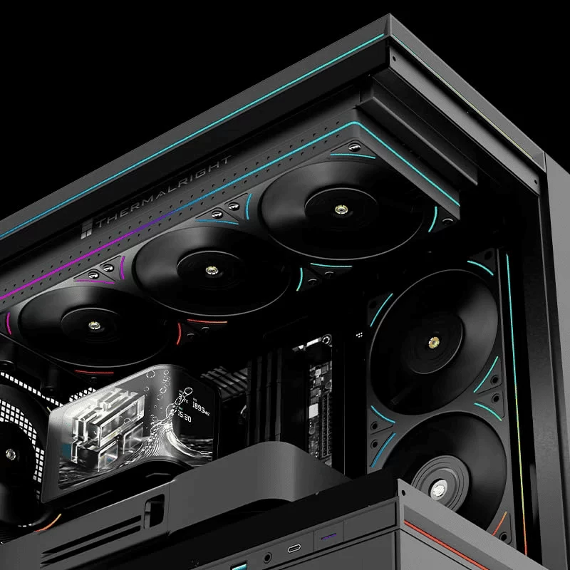 THERMALRIGHT Wonder Vision 360 UB ARGB Black AIO Liquid CPU Cooler - 6.67'' Curved Screen 3D Effect, 2150RPM TL-UB36 Fans 7 THERMALRIGHT Wonder Vision 360 UB ARGB Black AIO Liquid CPU Cooler - 6.67'' Curved Screen 3D Effect, 2150RPM TL-UB36 Fans - Ảnh 7
