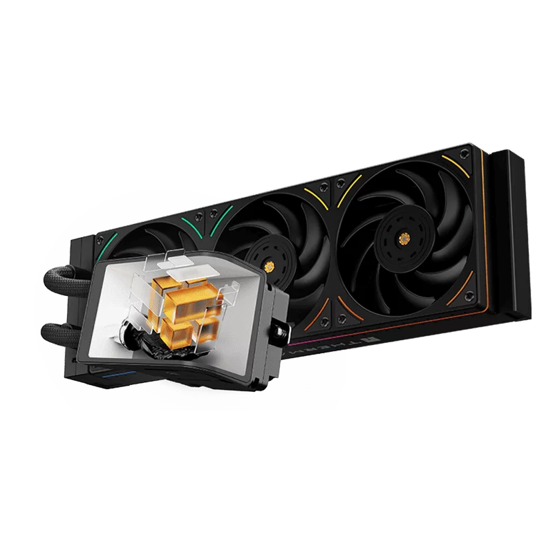 THERMALRIGHT Wonder Vision 360 UB ARGB Black AIO Liquid CPU Cooler - 6.67'' Curved Screen 3D Effect, 2150RPM TL-UB36 Fans 2 THERMALRIGHT Wonder Vision 360 UB ARGB Black AIO Liquid CPU Cooler - 6.67'' Curved Screen 3D Effect, 2150RPM TL-UB36 Fans - Ảnh 2