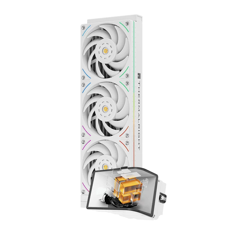 THERMALRIGHT Wonder Vision 360 UB ARGB White AIO Liquid CPU Cooler - 6.67'' Curved Screen 3D Effect, 2150RPM TL-UB36 Fans