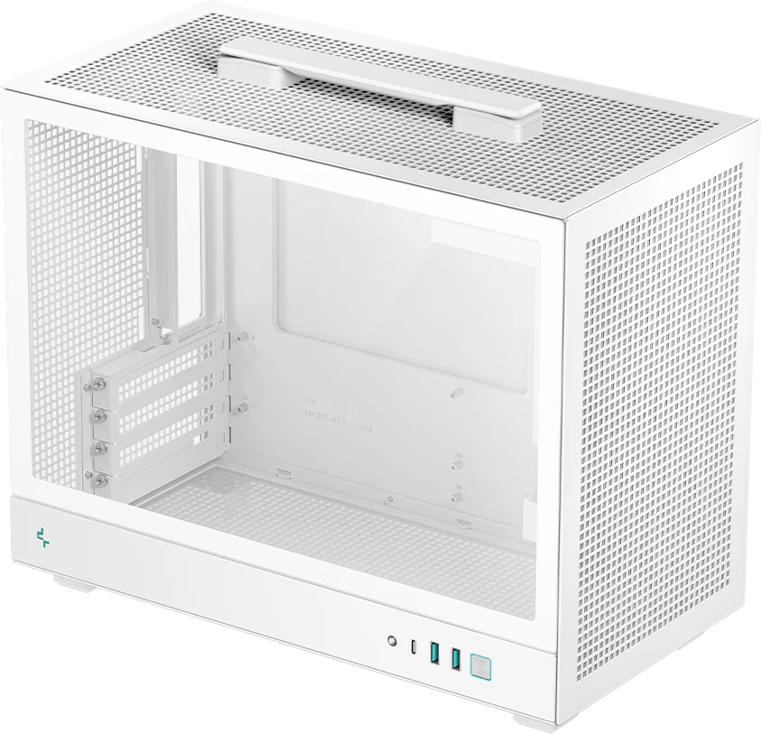 DEEPCOOL CH160 Plus White Portable High Airflow M-ITX Case 17 01 01 1 1