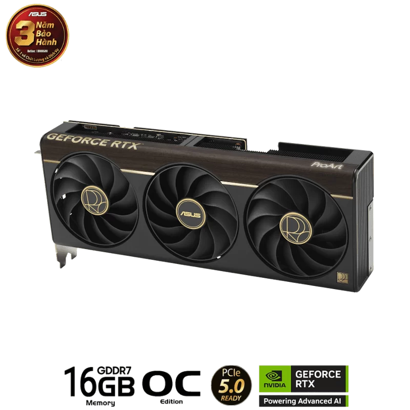 ASUS ProArt GeForce RTX 5080 OC Editon 16GB GDDR7 (PROART-RTX5080-O16G) Graphics Card 3 ASUS ProArt GeForce RTX 5080 OC Editon 16GB GDDR7 (PROART-RTX5080-O16G) Graphics Card - Ảnh 3