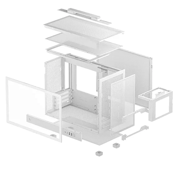 DEEPCOOL CH160 Plus White Portable High Airflow M-ITX Case 5 DEEPCOOL CH160 Plus White Portable High Airflow M-ITX Case - Ảnh 5