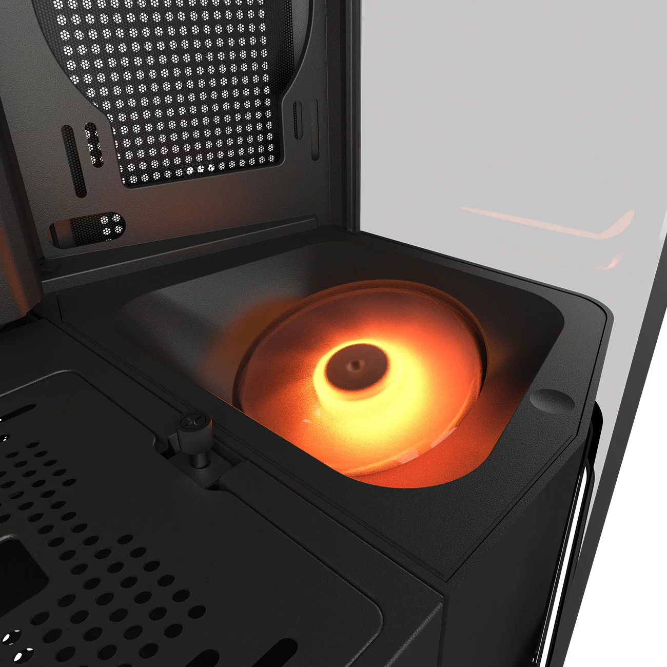 Cougar FV270 RGB Black Mid-Tower E-ATX Gaming Case - 4 Pre-installed Fans, BTF MB support 14 Cougar FV270 RGB Black Mid-Tower E-ATX Gaming Case - 4 Pre-installed Fans, BTF MB support - Ảnh 14