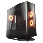 Cougar FV270 RGB Black Mid-Tower E-ATX Gaming Case - 4 Pre-installed Fans, BTF MB support