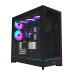 Montech HS01 Pro Black Mesh Front Panel ATX Case - 5x GF120 V2 ARGB fans included