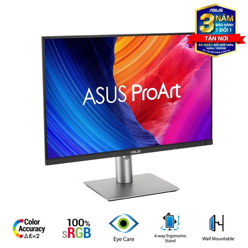 ASUS ProArt PA248QFV (PA248QV Gen2) Professional Monitor - 24.1 inch, 16:10, IPS, WUXGA (1920 x 1200), 100 Hz, 350 cd/m² 4 ASUS ProArt PA248QFV (PA248QV Gen2) Professional Monitor - 24.1 inch, 16:10, IPS, WUXGA (1920 x 1200), 100 Hz, 350 cd/m² - Ảnh 4